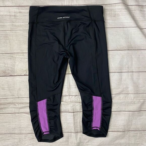 Under Armour heat gear compression Capri leggings black & pink - Picture 8 of 10